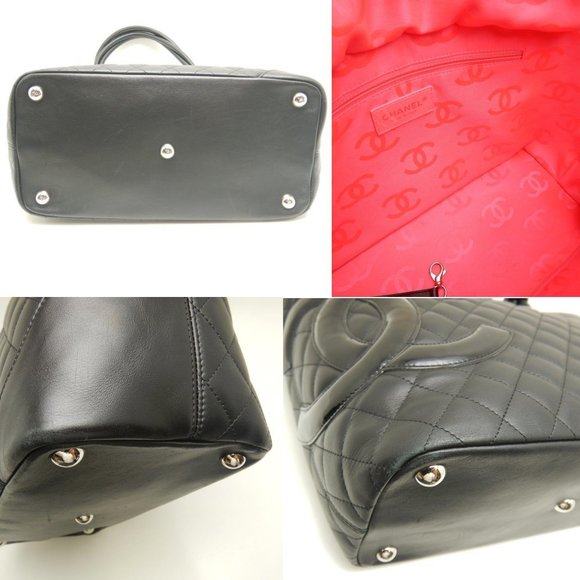 Chanel Cambon Line Tote Leather Enamel Black - Picture 6 of 8